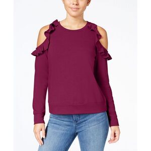 Self E Juniors Cold Shoulder Sweatshirt